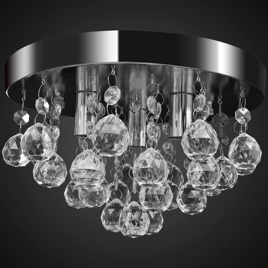 Plafondlamp Kroonluchterontwerp Kristal Chroom