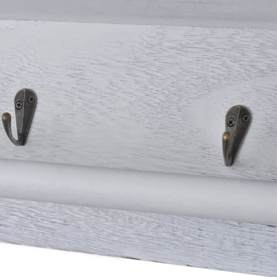 Wandschap 60X23,5X33 Cm Paulowniahout Wit