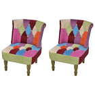 Franse stoelen patchwork multikleur set van 2
