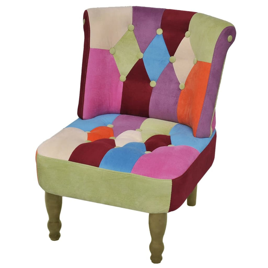 Franse Stoelen Met Patchwork Ontwerp Stof 2