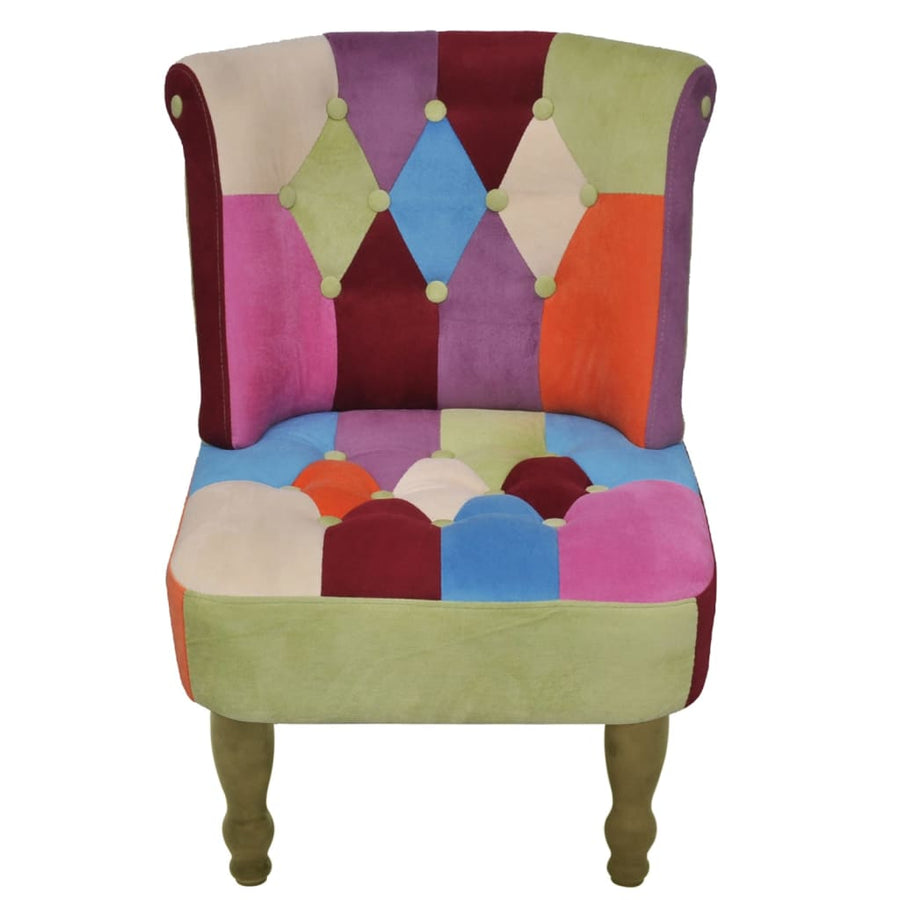Franse Stoelen Met Patchwork Ontwerp Stof 2