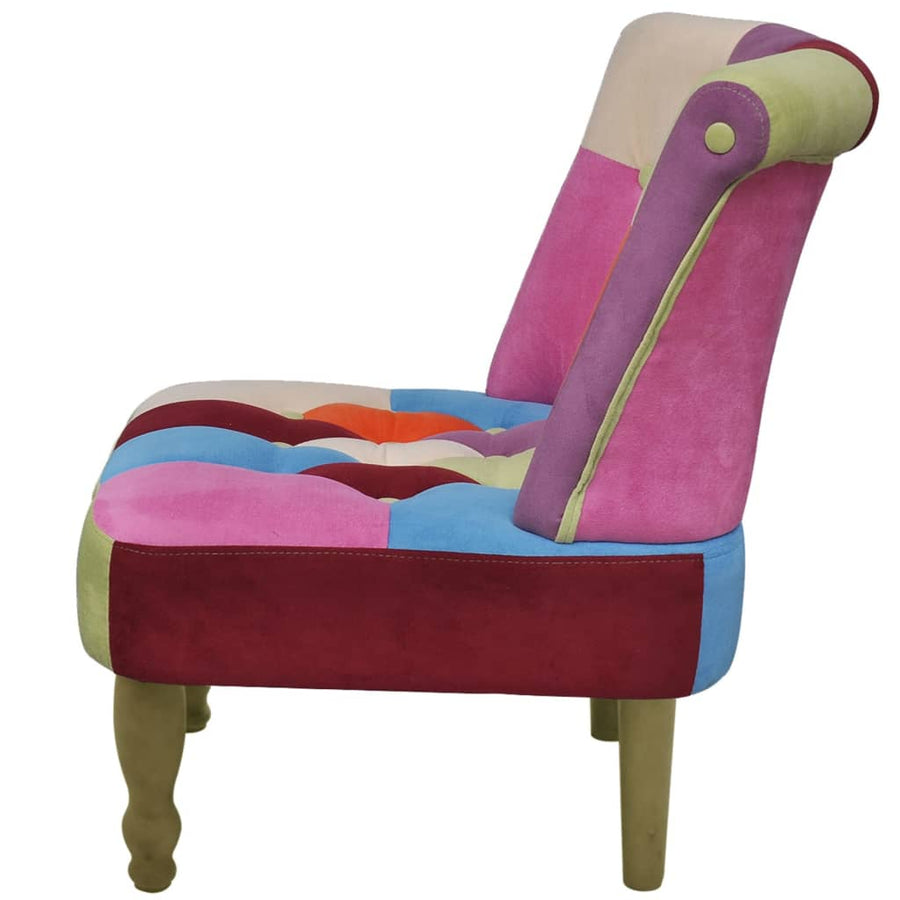 Franse Stoelen Met Patchwork Ontwerp Stof 2