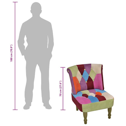 Franse Stoelen Met Patchwork Ontwerp Stof 2