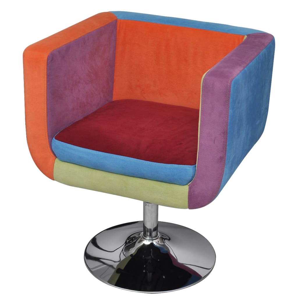 Stoel Met Patchwork Motief Kubus Stof