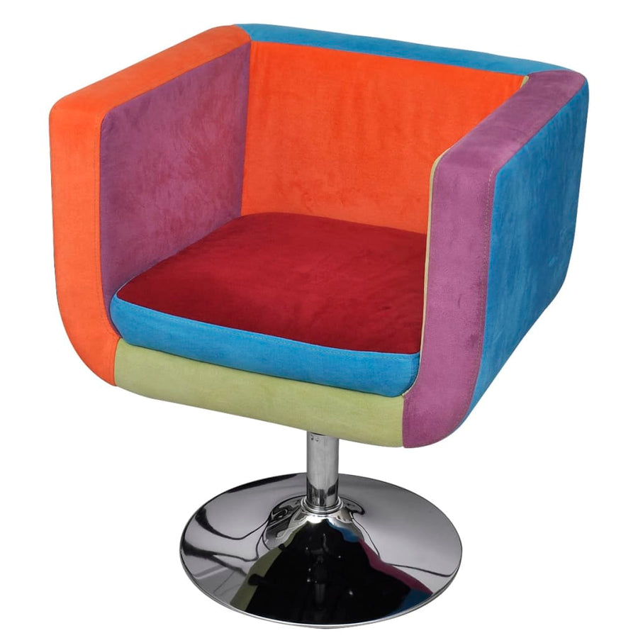 Stoel Met Patchwork Motief Kubus Stof
