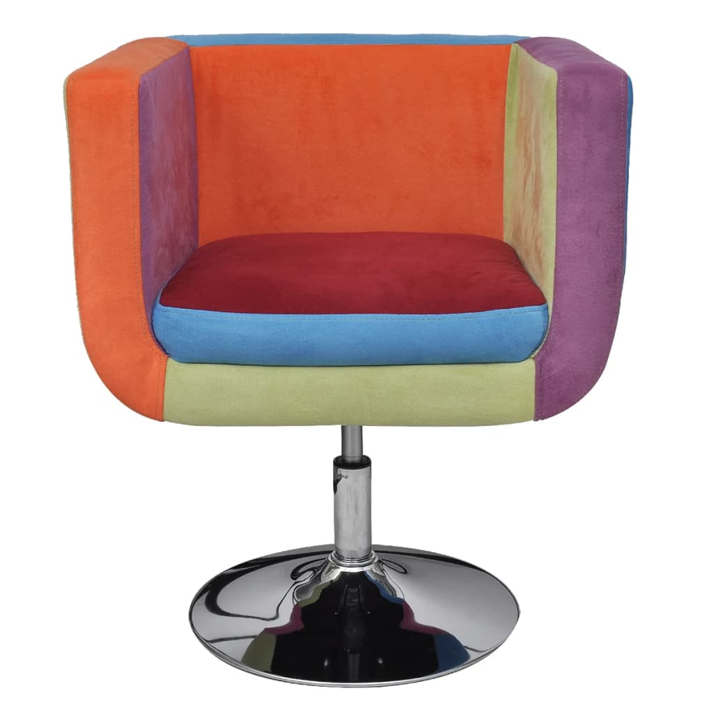 Stoel Met Patchwork Motief Kubus Stof