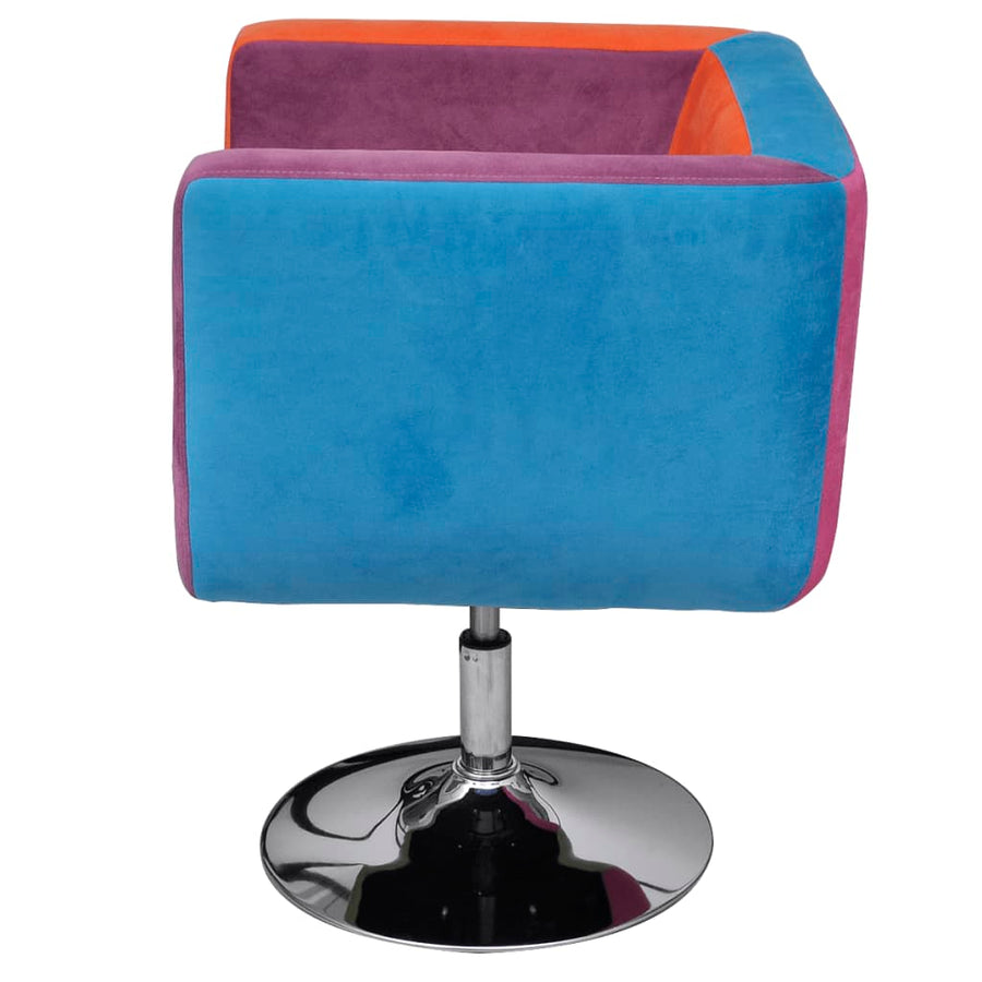 Stoel Met Patchwork Motief Kubus Stof