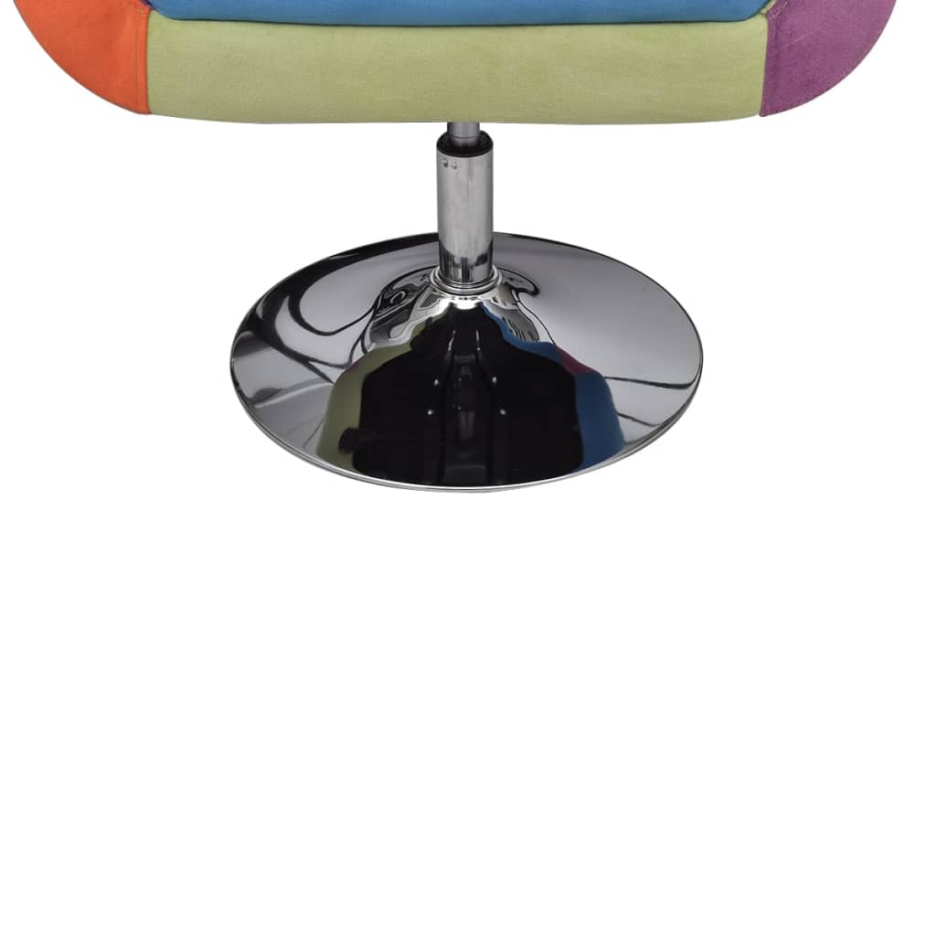 Stoel Met Patchwork Motief Kubus Stof