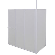 Badwand L-Vormig 4 Panelen Inklapbaar 70X120X137 Cm