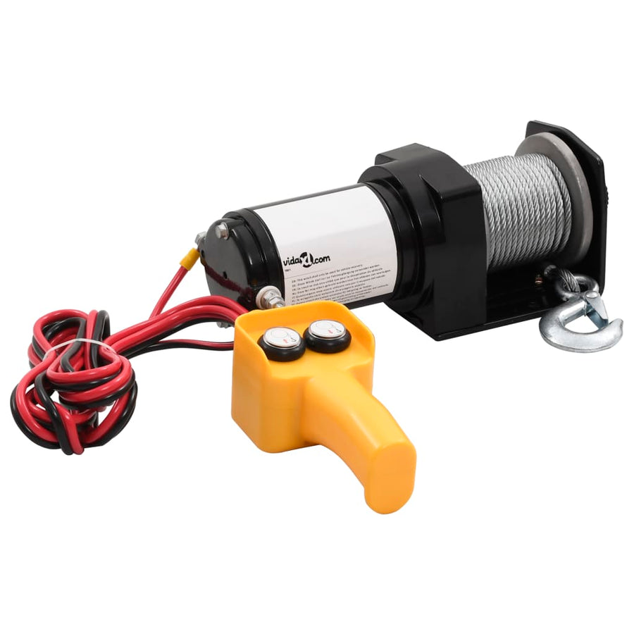 Elektrische Lier 12V 907 Kg Met Afstandsbediening