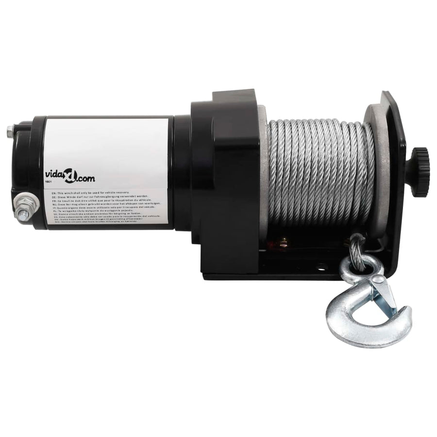 Elektrische Lier 12 V 1360 Kg Met Montageplaat En Rollenvenster
