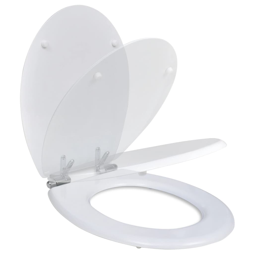 Toiletbril Soft-Close Simpel Ontwerp Mdf Wit 1 Effen wit Ja