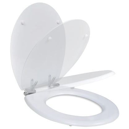 Toiletbril Soft-Close Simpel Ontwerp Mdf Wit 1 Effen wit Ja