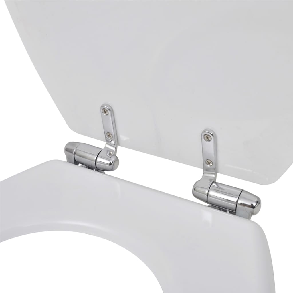 Toiletbril Soft-Close Simpel Ontwerp Mdf Wit 1 Effen wit Ja