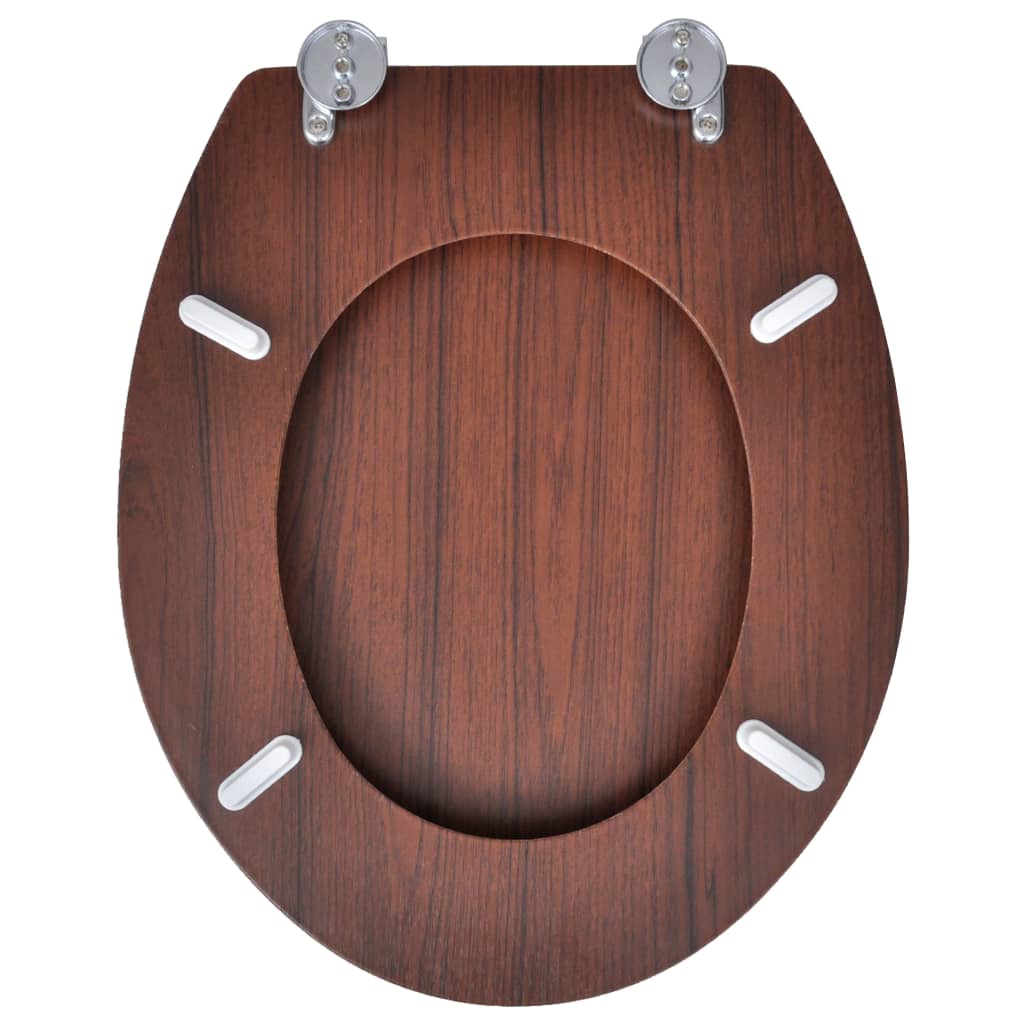 Toiletbril simpel ontwerp MDF bruin 1 Effen bruin Nee