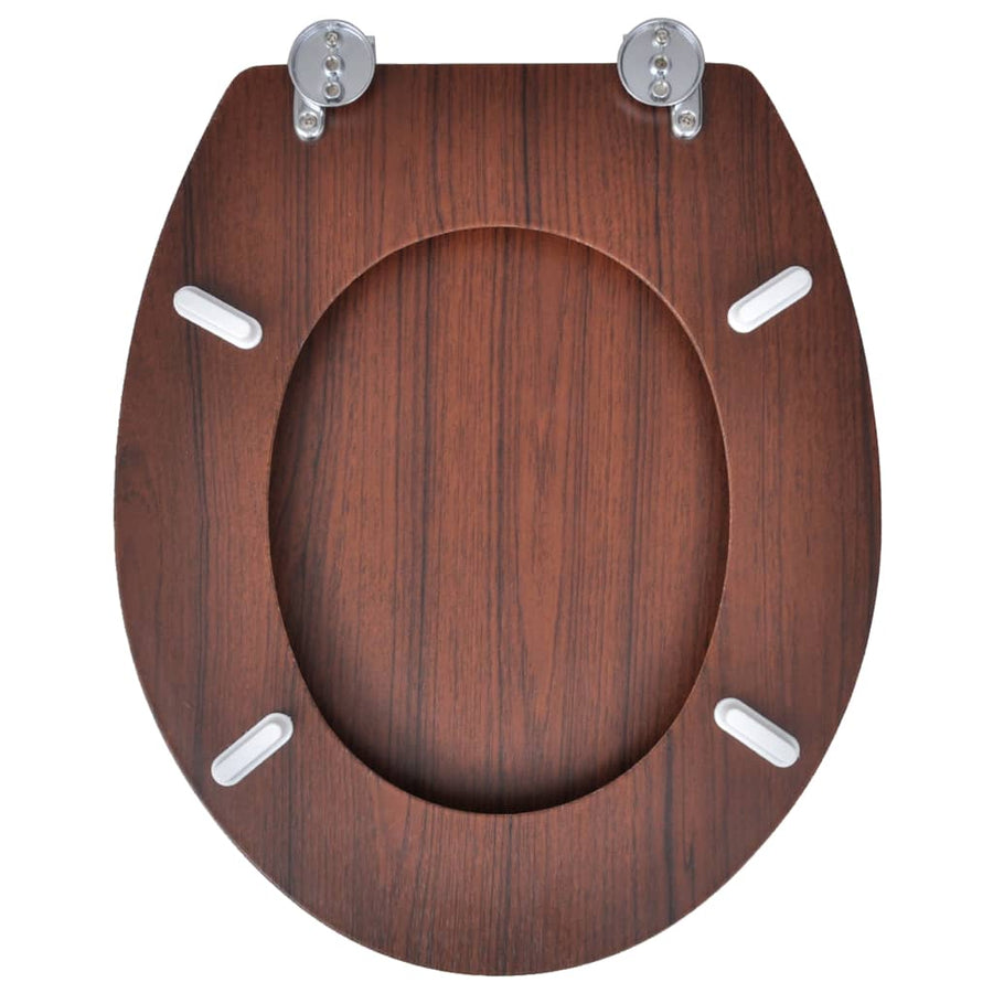 Toiletbril simpel ontwerp MDF bruin 1 Effen bruin Nee