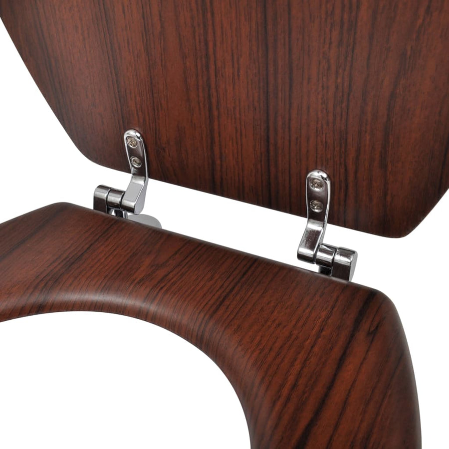 Toiletbril simpel ontwerp MDF bruin 1 Effen bruin Nee