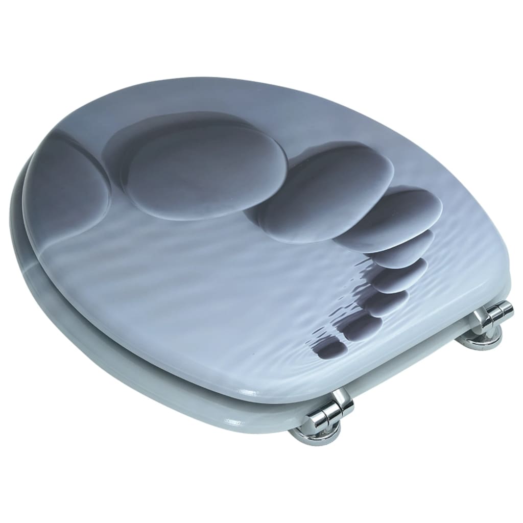 Toiletbril stenen MDF 1 Stenen Nee