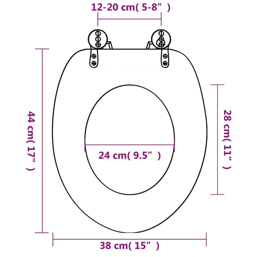 Toiletbril zeester MDF 1 Zeester Nee