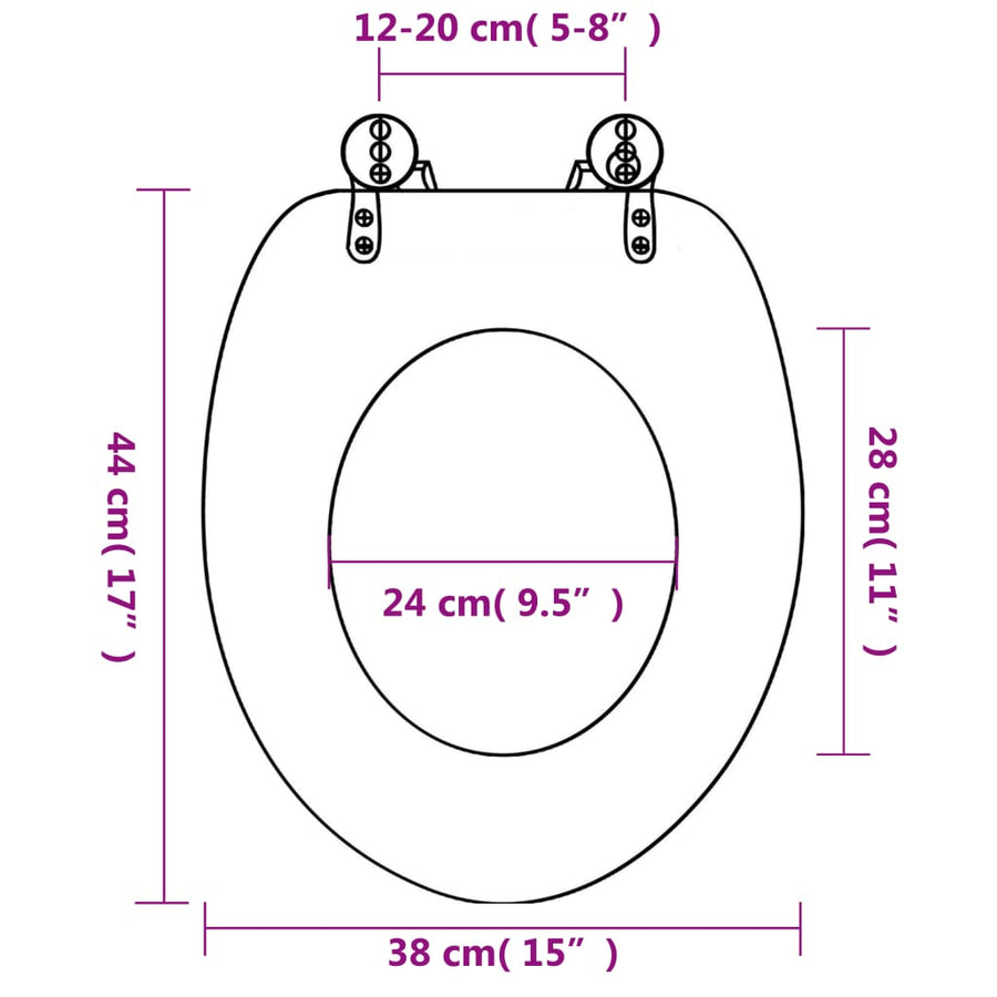 Toiletbril zeester MDF 1 Zeester Nee