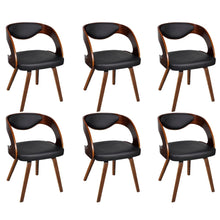 Eetkamerstoelen 6 st kunstleer bruin