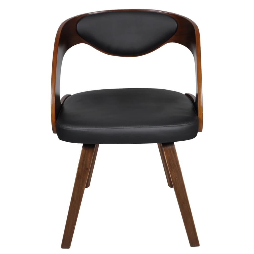 Eetkamerstoelen Kunstleer Bruin 6 Zwart en donkerbruin