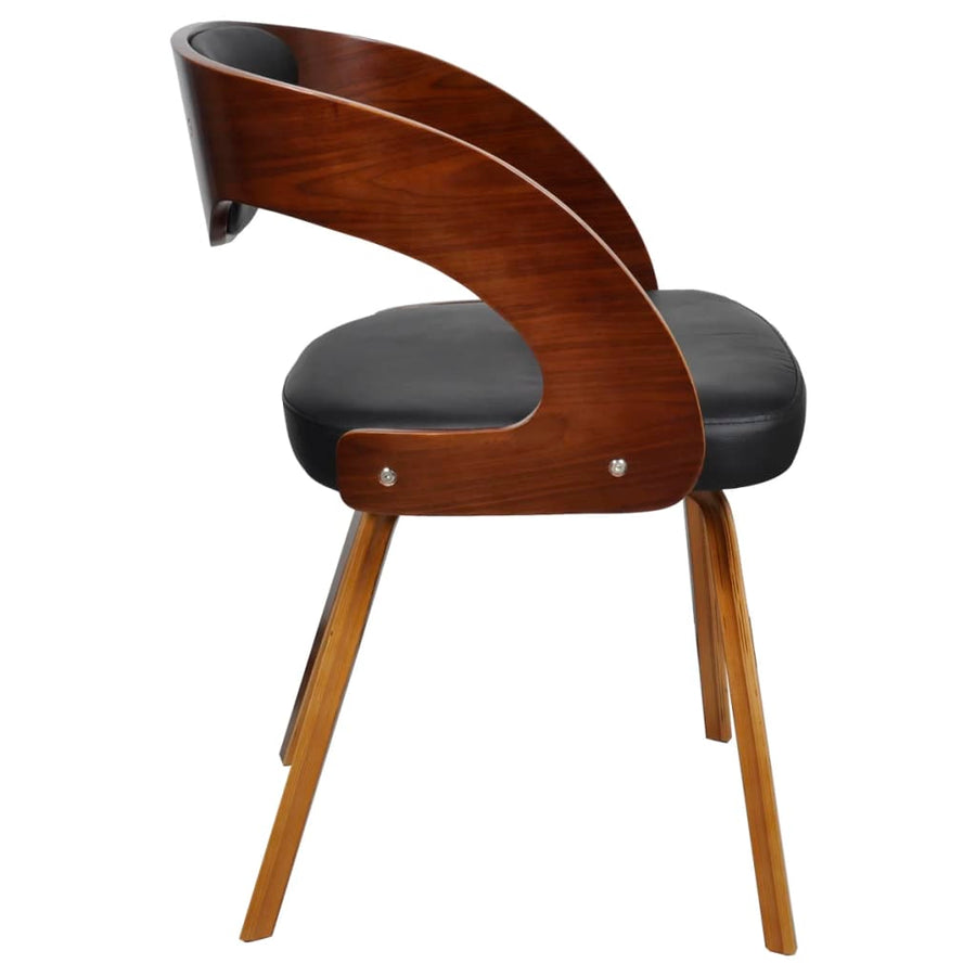 Eetkamerstoelen 6 st kunstleer bruin