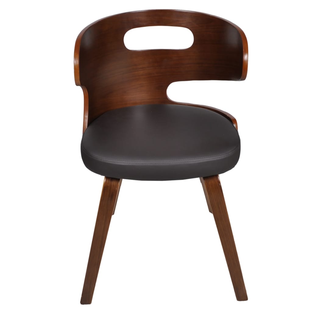 Eetkamerstoelen Kunstleer Bruin 6 Zwart en donkerbruin