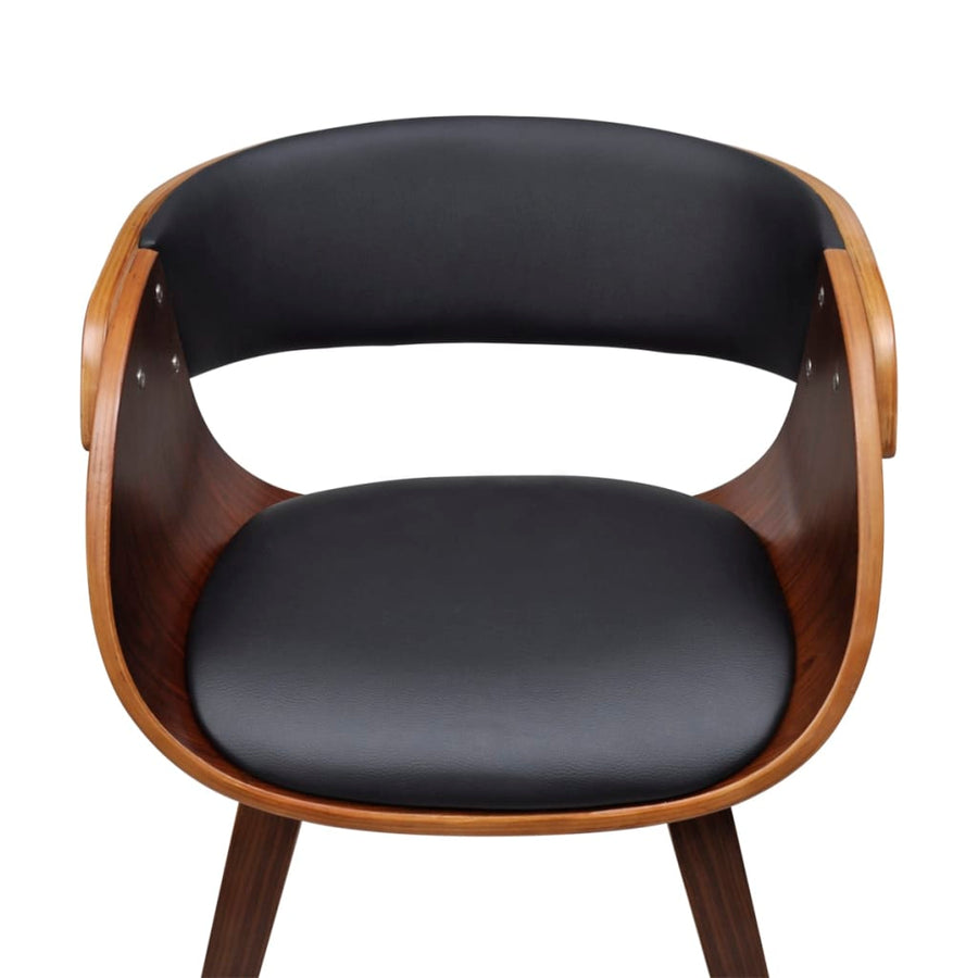 Eetkamerstoelen Kunstleer Bruin 6 Zwart en donkerbruin