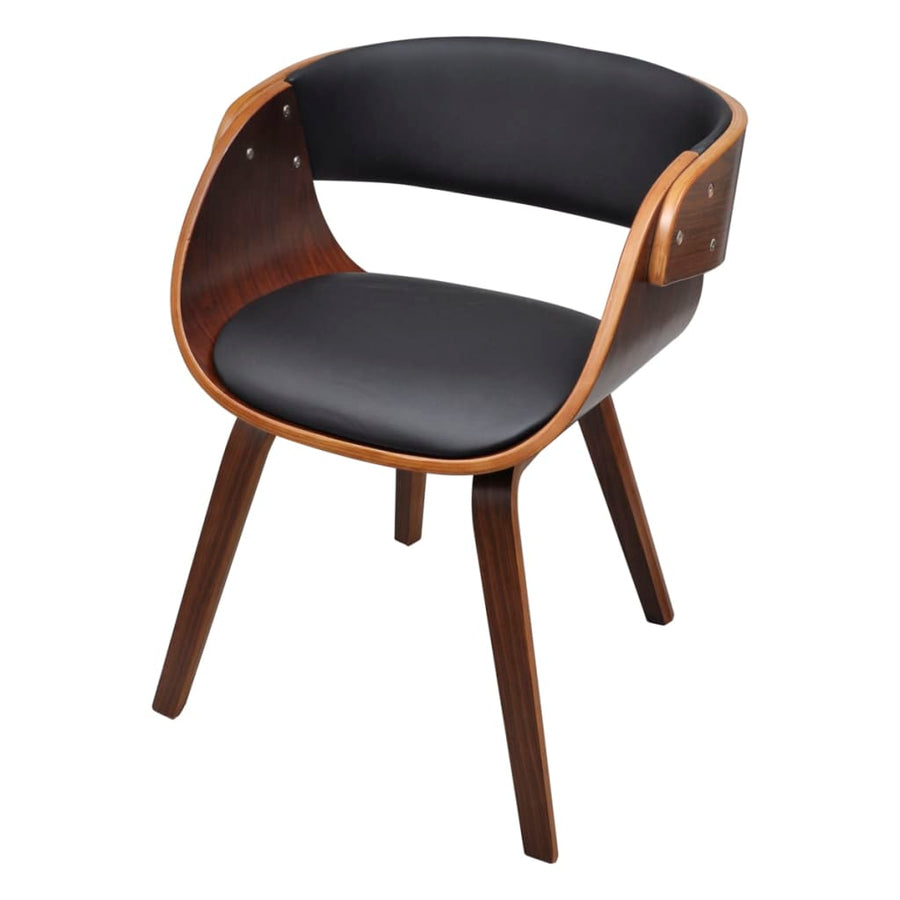 Eetkamerstoelen Kunstleer Bruin 6 Zwart en donkerbruin
