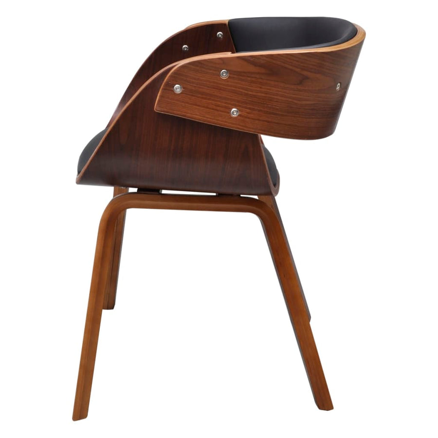 Eetkamerstoelen Kunstleer Bruin 6 Zwart en donkerbruin