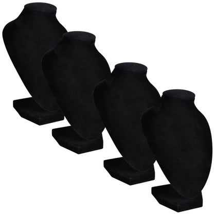 Sieradenhouder Voor Ketting 9X8,5X15 Cm Zwart 4 St