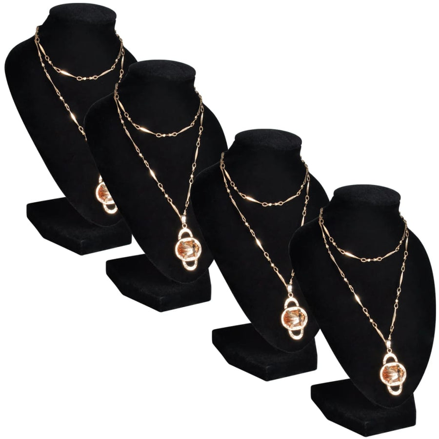 Sieradenhouder Voor Ketting 9X8,5X15 Cm Zwart 4 St