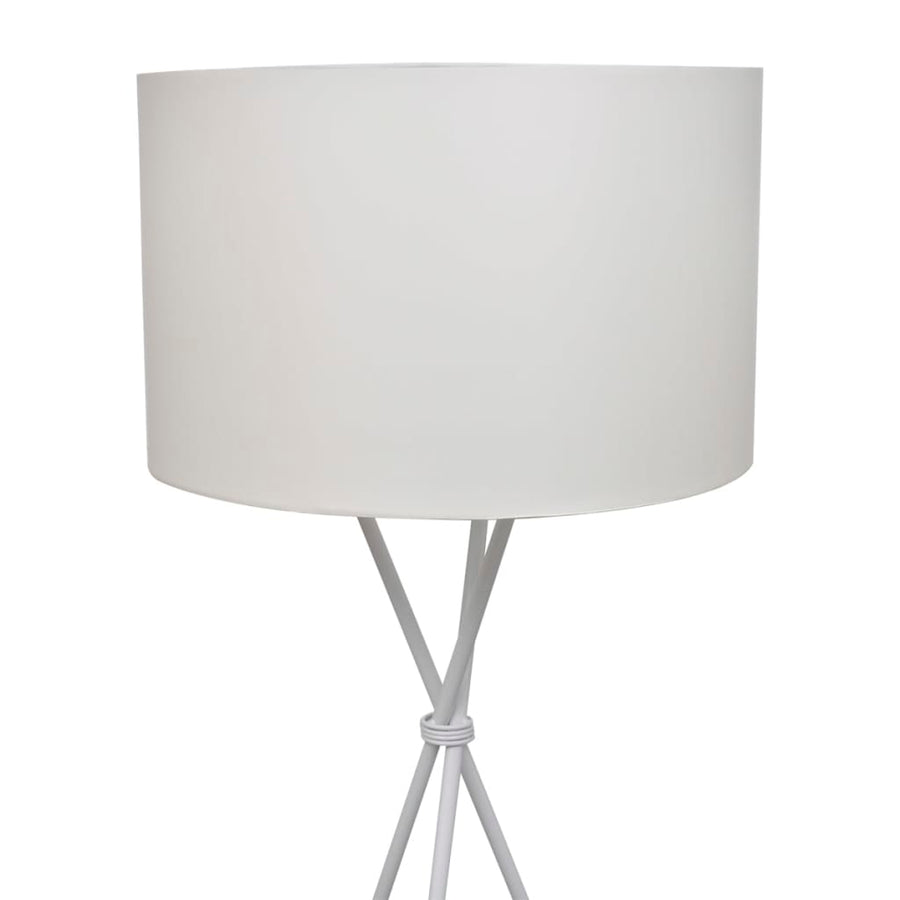 Vloerlamp inclusief lampenkap wit Wit