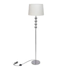 Floor lamp with high stand and 4 white globes