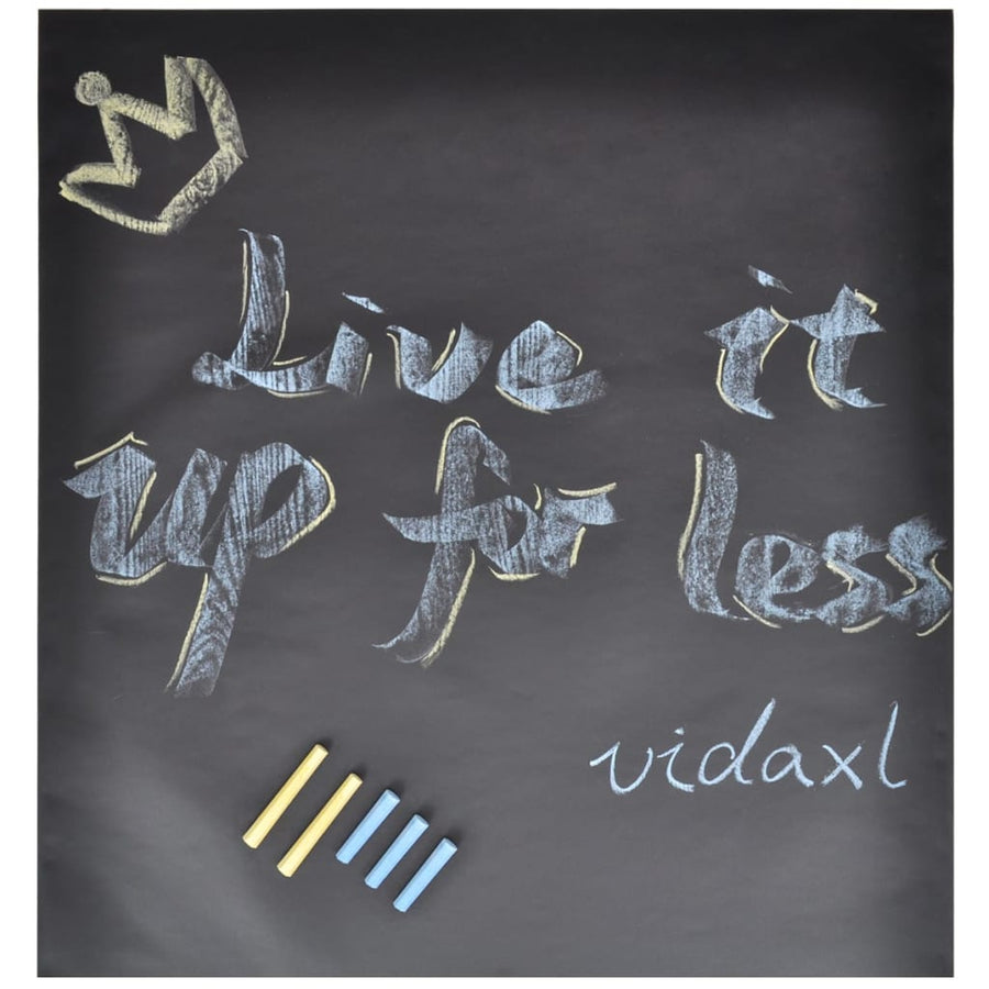 Muursticker Krijtbord 2 Rollen Met Krijtjes 0,45X2 M 0.45 x 2 m