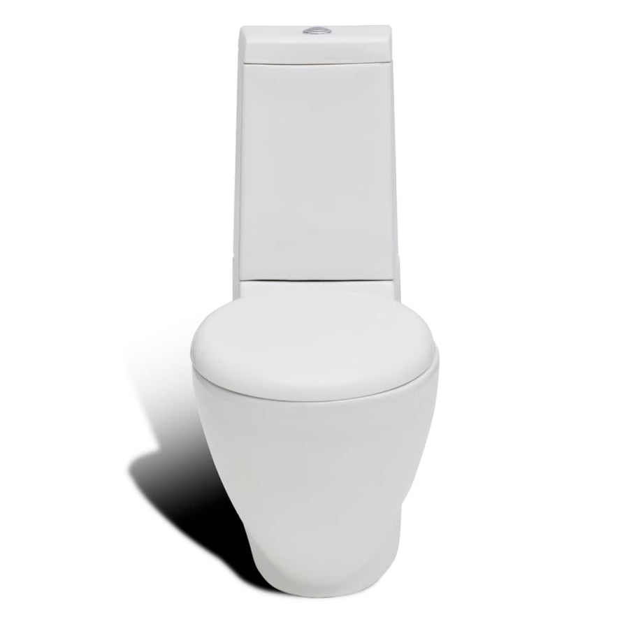 Toilet- En Bidetset Staand Keramiek Wit