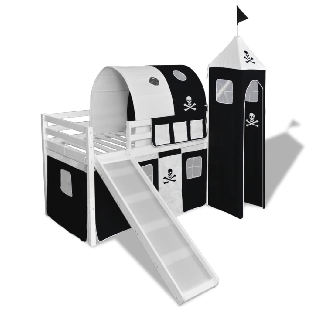 Hoogslaper Piraat Met Ladder & Glijbaan (Wit)