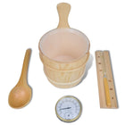 Sauna-accessoireset 5-delig massief hout