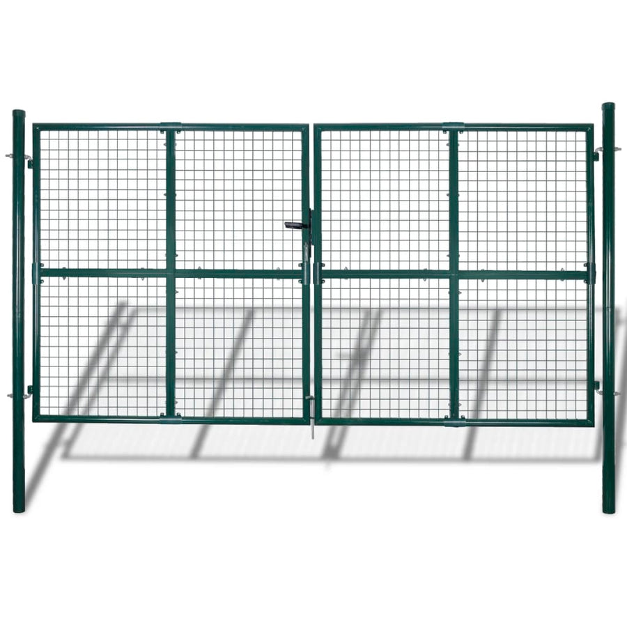 Tuinpoort modern hekwerk 289 x 175 cm / 306 x 225 cm (donkergroen) 306 x 225 cm