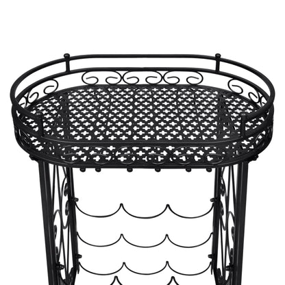 Wijnrek Voor 9 Flessen Met Glazenhouder Metaal 46 x 28.5 x 77.5 cm