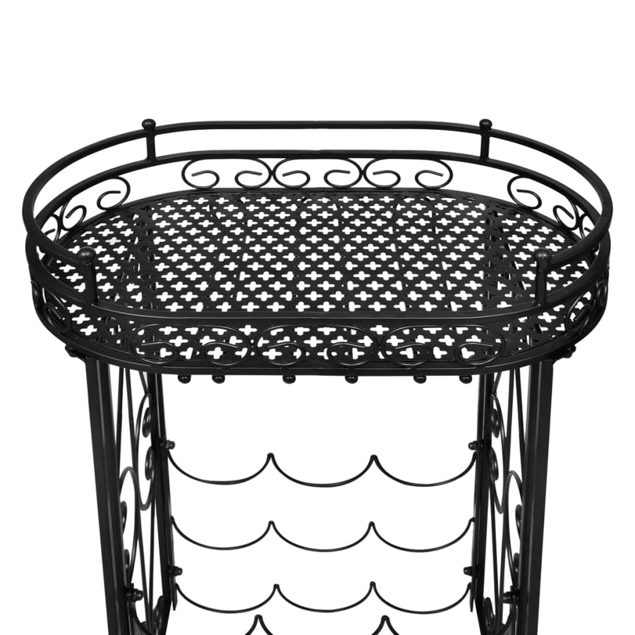 Wijnrek Voor 9 Flessen Met Glazenhouder Metaal 46 x 28.5 x 77.5 cm