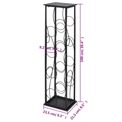 Wijnrek Voor 8 Flessen Metaal 23.5 x 21.5 x 100 cm