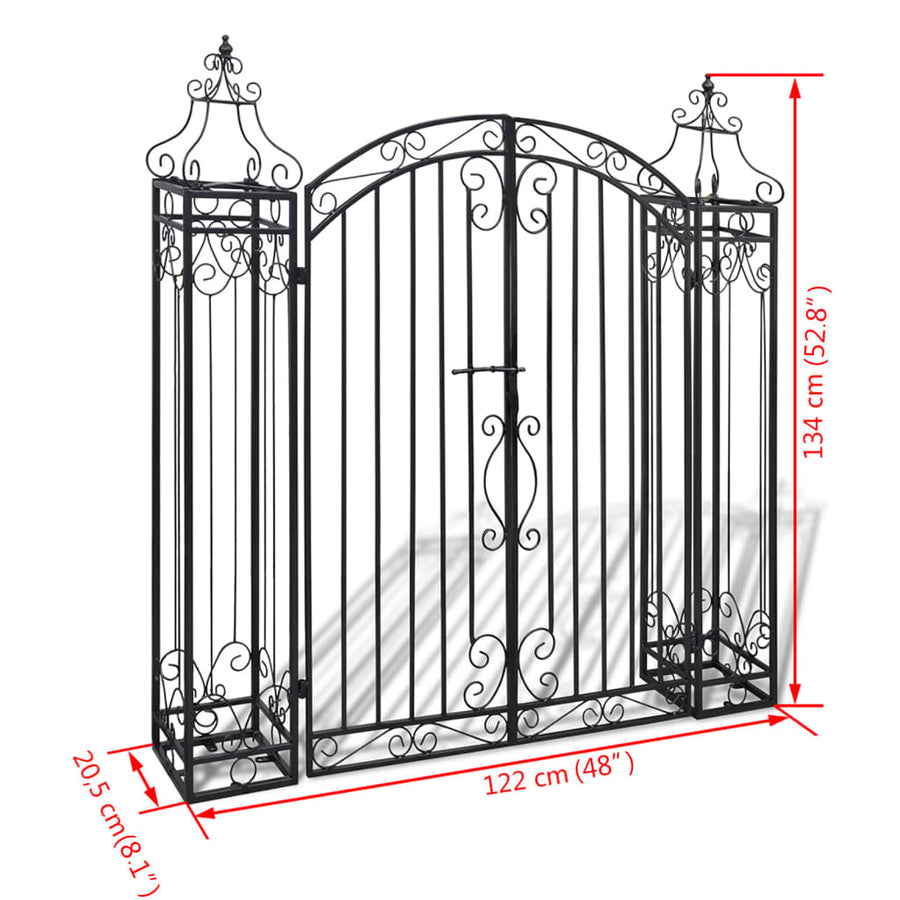 Poort Decoratief 112X20,5X134 Cm Smeedijzer 122 x 20.5 x 134 cm