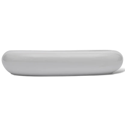 Luxe Keramische Wasbak Ovaal 63 X 42 Cm () Wit