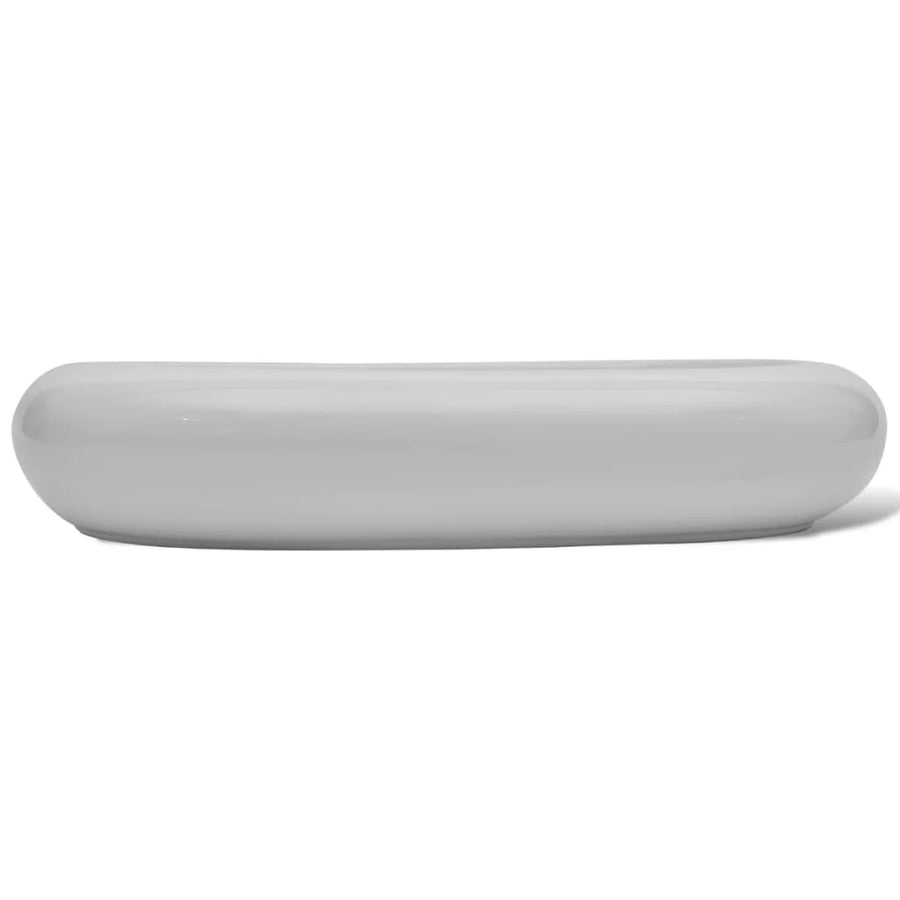 Luxe Keramische Wasbak Ovaal 63 X 42 Cm () Wit