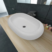 Luxury Ceramic Washbasin Oval 63 x 42 cm (White)