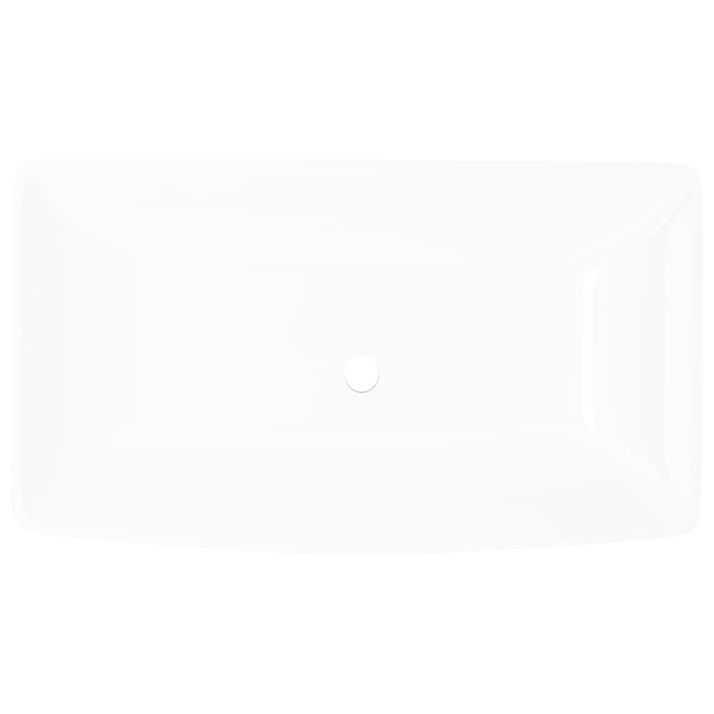 Luxe Keramische Rechthoekige Wasbak 71 X 39 Cm () Wit