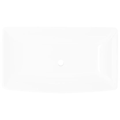 Luxe Keramische Rechthoekige Wasbak 71 X 39 Cm () Wit
