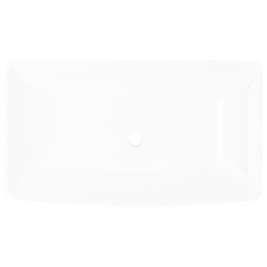 Luxe Keramische Rechthoekige Wasbak 71 X 39 Cm () Wit